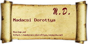 Madacsi Dorottya névjegykártya