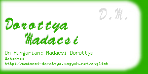dorottya madacsi business card